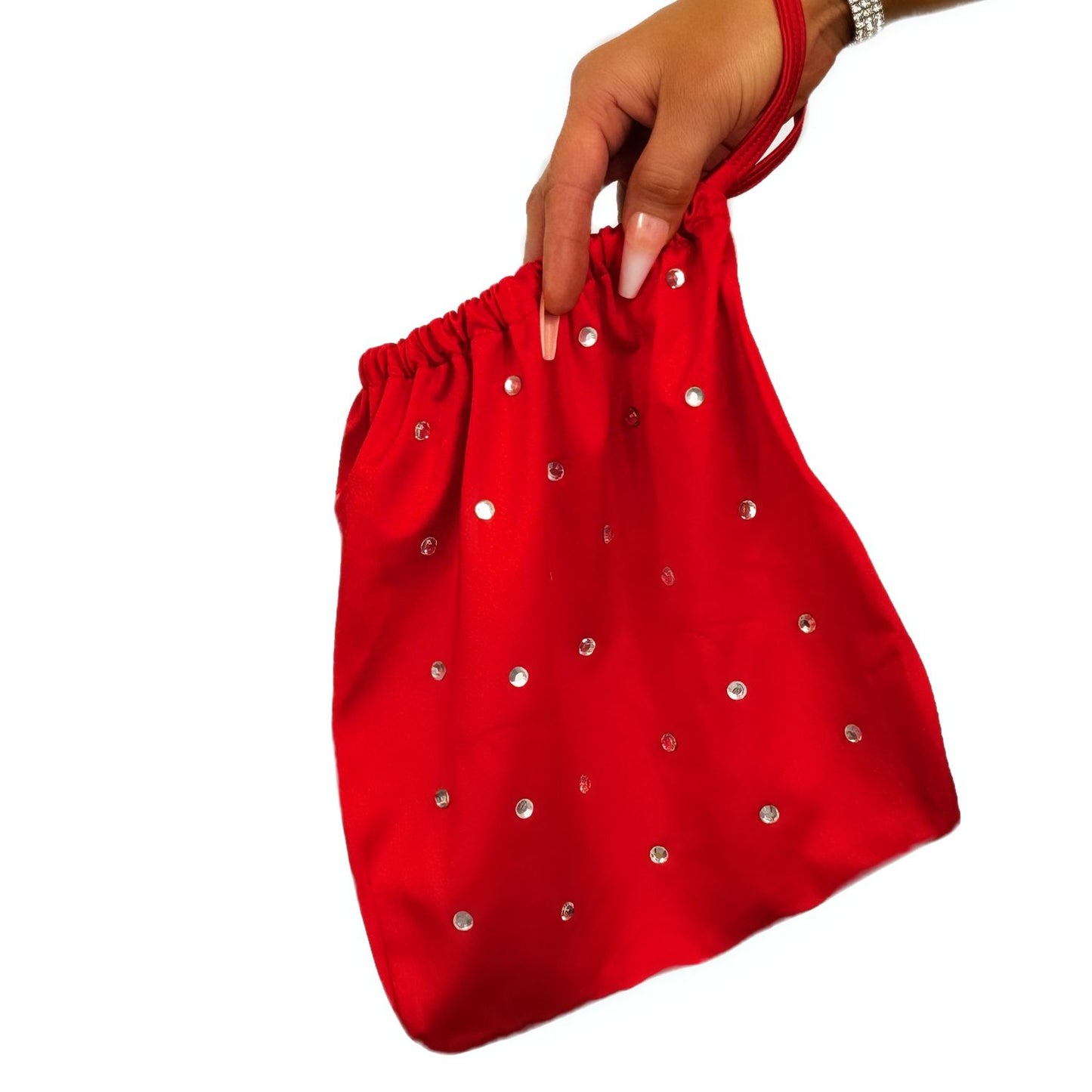 GR154 - Money Bag w/Rhinestuds. Comes in Four Colors!