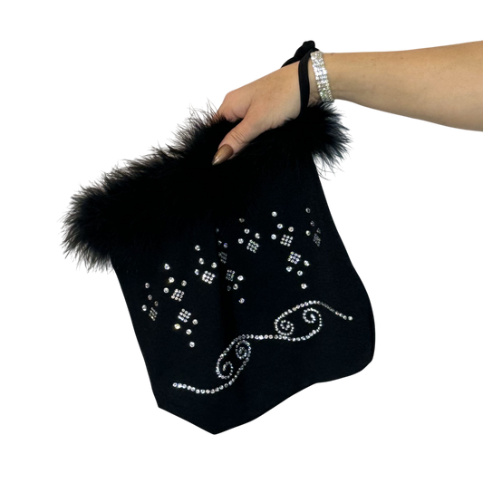 B645M-BK - Star Studded Money Bag (Black)