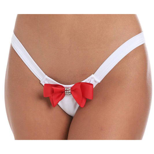 C723 - Holiday Thong with Bow