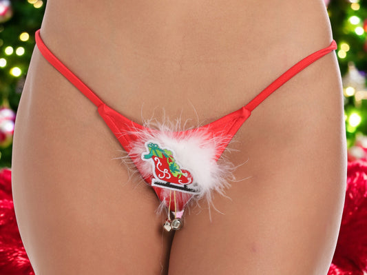 C745 - Holiday Thong with Applique
