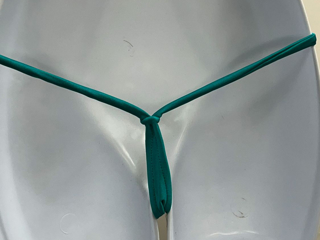 G107D-JD - Mini V-Back Thong - Jade