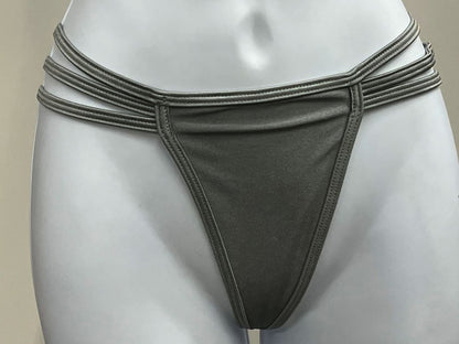 G200D-PL - Strappy Thong - Platinum