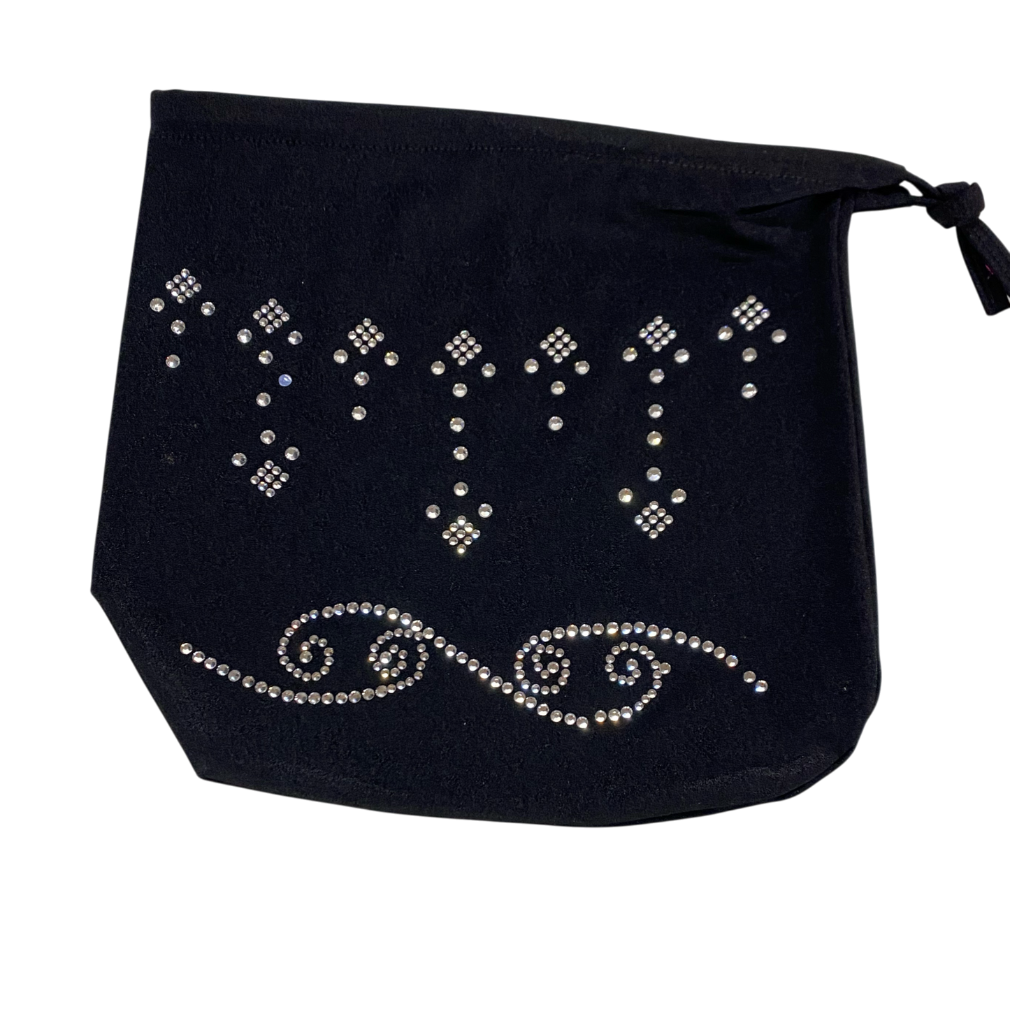 G154B-BK - Rhinestone Money Bag (Black)