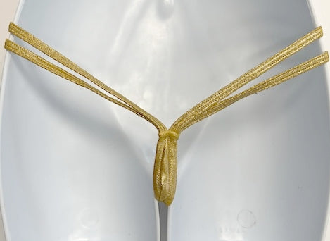 G206D-GD Gold Double String Thong.  Closeout!