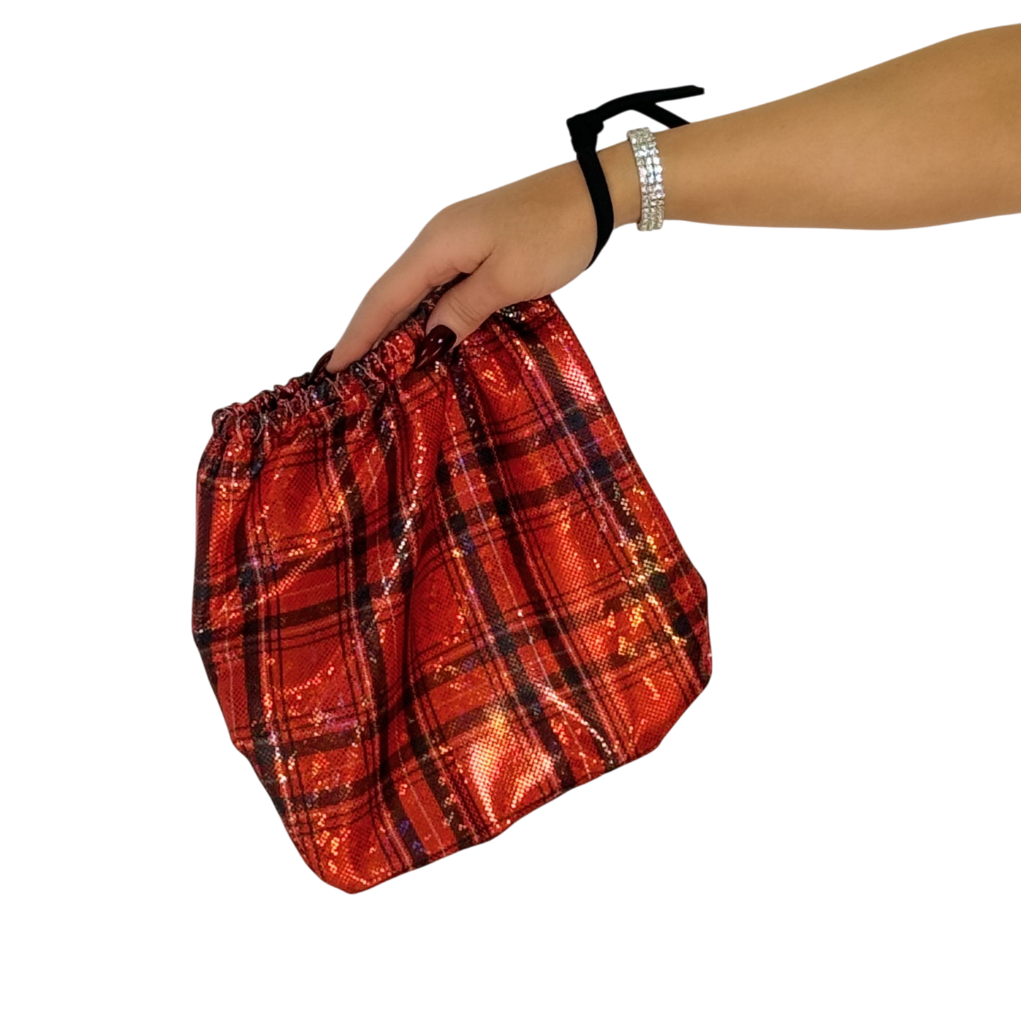 W1926 - Red Plaid Money Bag
